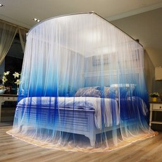 혜명몰 U자 침대 모기장 120x200cm 침대형모기장 여름방충망 침대모기장 수면 레이스 rkr43566nj