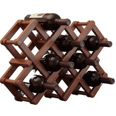 고급 접이식 와인랙 선반 보관함 저장 와인 주류 러기지랙 원목 거치대 인테리어 보관대, 2칸 5병