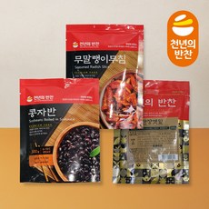 무말랭이 무침300g+콩자반300g+간장깻잎300g 베스트 반찬 3종 가정식 소포장 밑반찬 [천년의 반찬], 3개, 300g