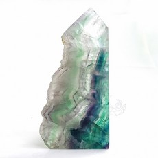 мσσи_нασ ᙏ̤̫͚ 藍37山型千層彩虹光貝殼紋裝飾托盤（附支架）共生感螢石片綠螢石白螢石，提升居家品味