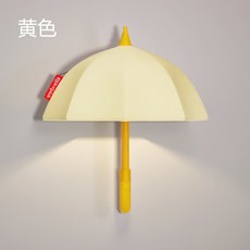 迷你雨傘造型磁吸小夜燈 充電式硅膠燈 床頭氛圍燈, 1個, 黄色雨伞小夜灯  三档调光  定时关灯