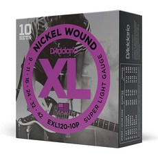 D'Addario D’ Addario 니켈 운드 일렉트릭 기타 스트링스 슈퍼 라이트 9-42 10팩, D'Addario D’ Addario 니켈 운드 일렉트