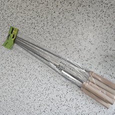 스테인리스 바베큐꼬챙이 6개 세트 고기꽂이 스텐꼬챙이 꼬치막대, 스테인레스, 실버, 1개