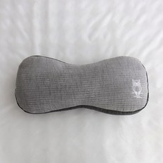 아르떼베딩 부엉이 풍수 자수 경추 목 메밀베개, 1개, 부엉이 땅콩 메밀베개(그레이)
