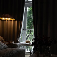 차광률 99.99% 고급 면 마 소재 3단 짜임 단열 방풍 암막커튼