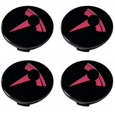 Tesheer 휠 센터 허브 캡 키트 테슬라 엠블럼 브랜드 센터 캡 포함 모델 3 모델 Y용 러그 너트 커버 20개 포함 (4개) (그레이), 핑크