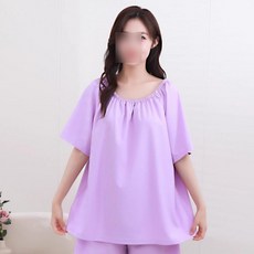 피부관리실 가운 마사지샵 업소용 손님 파티 사우나 오프숄더, E_연퍼플 짧은 스타일