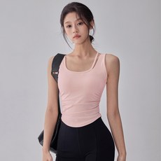 瑜伽背心女 運動健身背心 一體式胸墊 高彈力透氣 台灣發貨