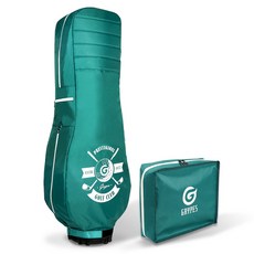 그리피스 기능성 골프백 항공커버 쿠션 항공백 파우치 일체형, 에메랄드 그린
