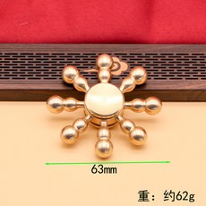 黃銅六面轉轉招財進寶轉牛轉乾坤圓形大號轉轉手把件工藝品擺件八臂葫蘆轉轉默認顏色, 八臂葫蘆轉轉