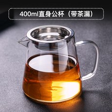 【典慶號】嚴選玻璃公道杯750ML 加厚耐熱過濾功夫茶具配件 茶海分茶器, 透明公道杯玻璃壺, 1個, 400ml