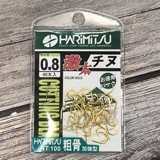 HARIMITSU 激太千又 釣鉤 鉤子, 1個, 激太千又(金)-#0.8
