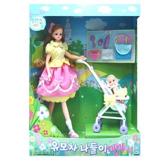 미미 유모차 나들이 마론인형, 혼합색상, 1개