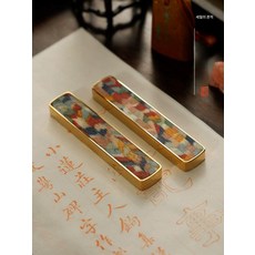 자개 수정 투명 서예 책 누름 종이 고정 누르개 동양화 레인보우 짧은 단품 가방, 레인보우 단품 가방