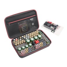 RLSOCO Battery Organizer Storage Case Holder Stores Up to 120+ Batteries: AA AAA C D 9V BT-168 and, 케이스+테스터