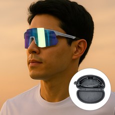 노블민트 햇빛 차단 스포츠 선글라스 가벼운 자전거 러닝 낚시 등산 미러 고글