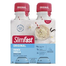 slimfast Original蛋白奶昔粉 法式香草口味, 325ml, 4瓶