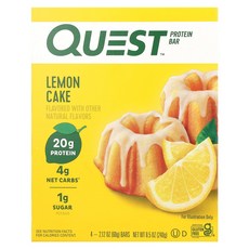 Quest Nutrition 프로틴바 레몬 케이크 바 4개 개당 60g(2.12oz) 141820, Quest Nutrition, 프로틴바, 레몬 케이크,