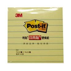 3M Post-it 可再貼橫格便條紙, 1個