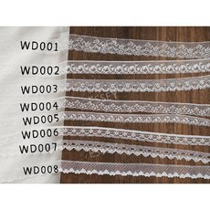 면레이스 수제 옷 만들기 부자재 DIY 모루인형 10M, WD001 화이트 2.8cm 폭 1m