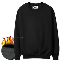 깔끔한 기모 안감 맨투맨 티셔츠 빅사이즈 특대 겨울 긴팔티 남자 겨울 방한 라운드 MTM