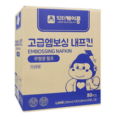 닥터케이콩 고급 엠보싱 내프킨 8000매 냅킨, 4개