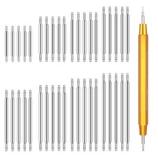 Classicseali 시계 핀 40개 시계 링크 핀 스테인리스 스틸 시계 링크 핀이 있는 스프링 바 도구 쉬운 조절을 위한 내구성 있는 시계 밴드 핀 (8가지 사이즈)