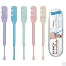 Palinoia 투인원 비강 헤어 커터 양면 코털 및 이어 커터 휴대용 360° 회전 수동 코털 트리머 남성 및 여성용 5가지 색상 (5), Palinoia 투인원 비강 헤어 커터, 양면 코털 및