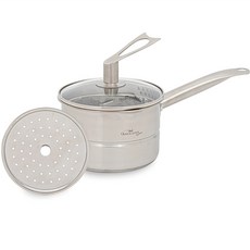 QUEEN SENSE IH電磁爐適用多功能不鏽鋼單柄鍋, 混色, 16cm, 1組