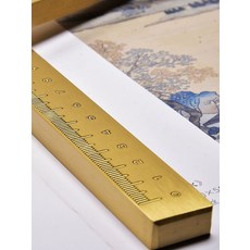 골드 두꺼운자 고급 황동 무거운 자 공업 서예 문진 20x1x1cm 1쌍, 20x1x1cm 1개
