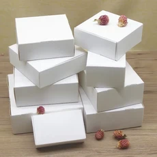 종이 비행기 상자 10pcs 멀티 크기 크래프트/화이트 포장 웨딩 호의 용품 수제 비누 초콜릿 캔디 보관, 24 4x4x2.5cm, 02 White color