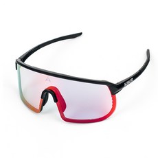 [ALTALIST] 알타리스트 자전거 고글 미러변색 렌즈 스포츠 선글라스 KAKU SP2, 블랙 레드, 1개