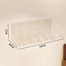 調味品收納架 壁掛式, 透明色, 1套