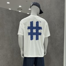 빈트릴 테이핑 해시태그 오버핏 라운드넥 반팔티 (10컬러)