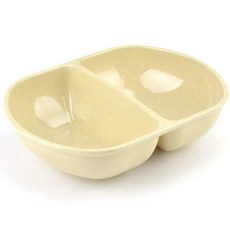 나눔그릇 24.7cm 멜라민 그릇 반반그릇 그릇 짬짜면, 흰색