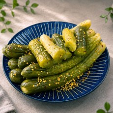담찬 오이지 국산 반찬 고추씨 듬뿍 넣은 일품 맛, 2개, 1kg