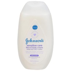 JohnsON 온'S Sensitive CARE 케어 베이비 페이스 & 바디 크림 가벼운 향 400ml(13.6온스), JohnsON 온'S, Sensitive CARE 케어