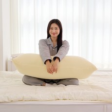 끌어안기 딱 좋은 크림 사각 바디필로우 커버만 ( 솜 별도 ), 데이지 옐로우
