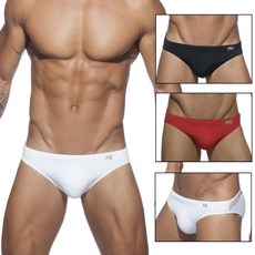 ADDICTED 基本款競速型三角泳褲 簡單純色性感泳褲 ADS097, 迷彩,M