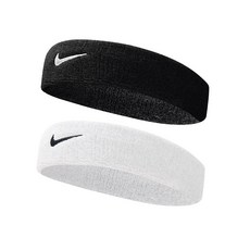 나이키 스우시 클래식 헤어밴드 2P, 2개, 블랙+화이트