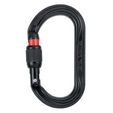 Petzl - OXAN 등반용 고강도 카라비너 블랙 나사 잠금 장치 177225