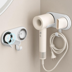 에스위두 마그네틱 자석 흡착형 다이슨 호환 무타공 드라이기 거치대, 1개, 세라믹화이트 기본형