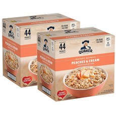 퀘이커 인스턴트 오트밀 복숭아&크림 30g, 2개