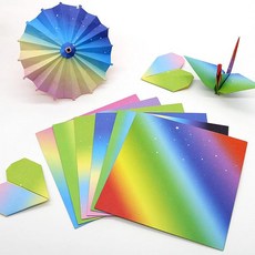 QUANTALY 종이접기 60매입 양면 15cm 반짝이 종이 천 마리 학용 종이접기 컬러풀 장식 수예 종이접기 래핑 칠석 감사제 생일 파티 세트A