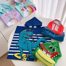 캐릭터 어린이 후드 비치타올 망토 목욕타월 물놀이 가운장마대비