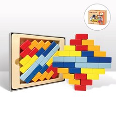 (창의와날개) 원목교구 창의력벽돌 블록, 10피스, 1세트
