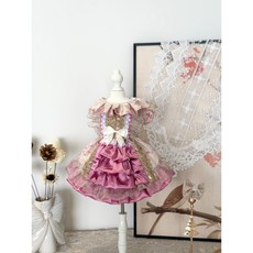 寵物緞面層次公主系列狗狗粉色禮服貓咪蓬蓬裙 寵物洋裝 寵物禮服 寵物公主服飾, 1個, 冬時雪,M碼（2.5-3.0公斤左右）