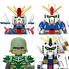 건담 캐릭터 4종 VER.B 로보트 호환블록 브릭미니피규어 수집/장식/전시용 키덜트아이템, 1개, GD0405. 건담 캐릭터 4종 세트 VER.B(로켓)