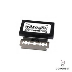【CONQUEST】英國 WILKINSON SWORD 刮鬍刀片 雙面安全刀片 替換刀片 剃刀刀片 5片裝, 1個, 5