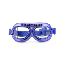 CRG Sports 빈티지 에이비에이터 파일럿 스타일 오토바이 크루저 스쿠터 고글 T08 T08BCB - 페어런트, 블루 클리어